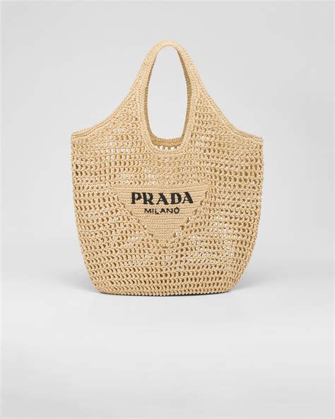 prada woven beach bag